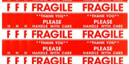 Fragile Sheet 3"x5"- 6 Labels