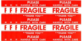 Fragile Sheet 3"x5"- 6 Labels