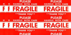 Fragile Sheet 3"x5"- 6 Labels