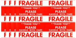 Fragile Sheet 3"x5"- 6 Labels