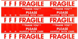 Fragile Sheet 3"x5"- 6 Labels